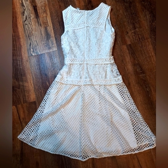 Cato size 2 knit dress fish net white dress - Picture 8 of 16